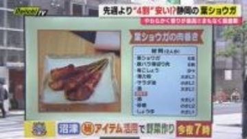 【献立予報】旬＆お得な食材を簡単レシピとともに紹介するコーナー！夕飯献立の参考に…今回おすすめは｢葉ショウガ｣(静岡)