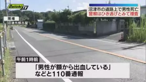 ひき逃げか…道路上で出血する男性見つかる　搬送先の病院で死亡確認　静岡・沼津市