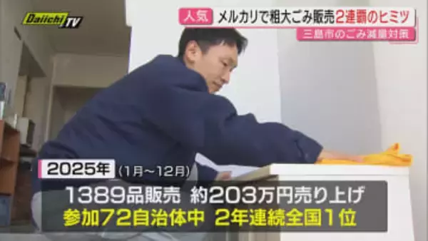 【2年連続】フリマアプリ活用の粗大ごみ売り上げで全国自治体トップ…ごみ問題に一石！三島市の取り組み(静岡)