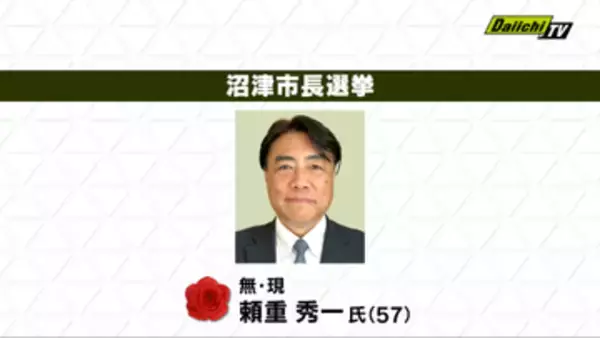 【開票速報】沼津市長選挙　現職　頼重秀一氏（57）当選確実