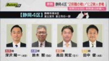 【衆院選注目区】静岡4区…前回の国民×自民一騎打ちから構図様変わり 参政･れいわ2新人が参戦し4人の争いに
