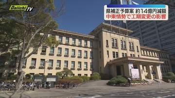 静岡県9月補正予算案 約14億円減額　中東情勢が工事に影響　熊本地震被災地への職員派遣費用計上