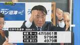 「沼津市長選挙　現職・頼重秀一氏（57）新人候補２人を大差で破り３回目の当選　駅周辺整備推進を決意」の画像1