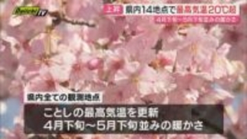 3連休最終日 静岡県内各地で20℃超の最高気温を観測 4月下旬から5月下旬並みの暖かさに（静岡）