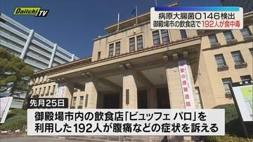 飲食店利用者192人が腹痛や下痢など訴える。県は食中毒と断定（静岡・御殿場市）
