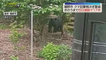 【異常事態】裾野市でクマ目撃 25日までの6日連続・計17件…市が警戒呼びかけ（静岡）