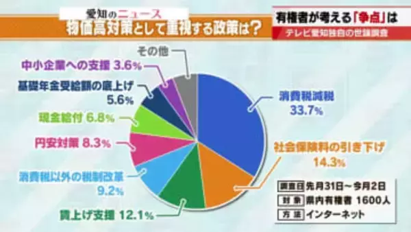有権者注目の衆院選争点1位は「物価高対策」　消費税減税を求める声多数　各党の主な政策を紹介