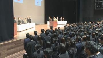 調理や美容、　看護、情報ビジネスなど山口県内最大の総合専門学校ＹＩＣ学院　6校合同での入学式