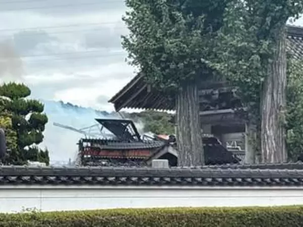 【速報】清安寺で火事　本堂全焼か？かなり激しく燃えているもよう…消火活動続く　山口・山陽小野田