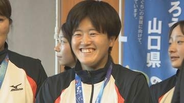 国スポ水球女子初優勝「地元に恩返し、うれしい」知事に喜びを報告　山口
