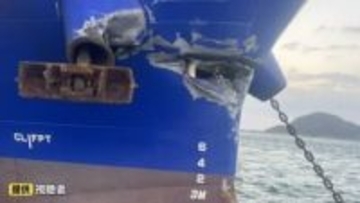 5人をヘリでつり上げ救助　野島沖でタンカーとプッシャーパージが衝突　山口・防府