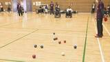 「パラリンピックの正式種目　ボッチャで競う　山口県障害者スポーツ大会」の画像1