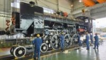 貴婦人C57復活へ　SLやまぐち号機関車　梅小路運転区（京都）で検査を報道公開