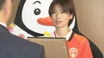 レノファ山口FCレディース田中選手「更生保護の取り組みや意義に関心を持ってほしい」高市総理のメッセージを知事に伝達“社会を明るくする運動”