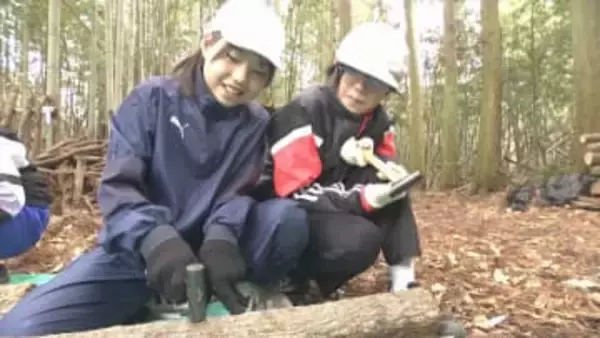 地元に誇りを！　児童がシイタケ駒打ち体験　「やっぱり阿武町は最高」　山口