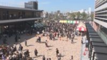 市庁舎に隣接する広場オープン　イベントにぎわう　山口・宇部