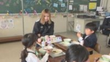 「本命一着！」給食にボートレース給食　ゲストはボートレーサー　山口・下関