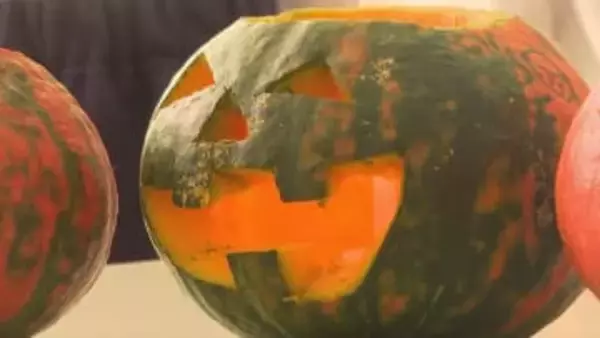 「本物のお化けみたい」ハロウィーン前に児童がカボチャでランタン作り