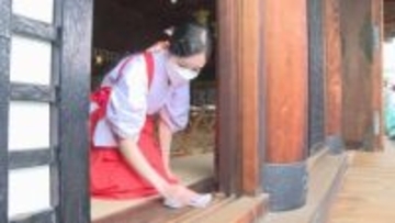 防府天満宮で”すす払い” けがれを落とし境内を清める 例年約45万人の初詣客　山口・防府