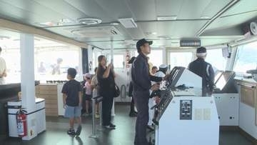 「航海士になってみたい！」　大島商船の練習船「大島丸」で小中学生が体験航海　山口・下関