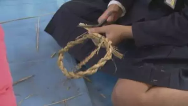 「正月に玄関前に飾りたい」児童がしめ飾り作り　山口・下松