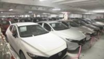 30センチ間隔の駐車に驚き！自動車専用船の見学会　山口・広島