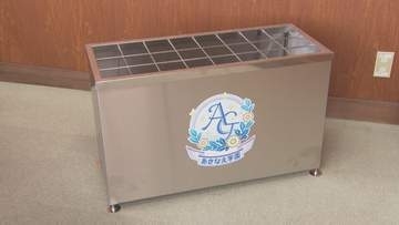 ステンレスをさらに理解して　中学校に傘立て１４台寄贈　山口・光