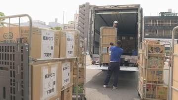 熊本被災地へ支援物資　全国青年市長会の集積拠点・下関から発送　山口