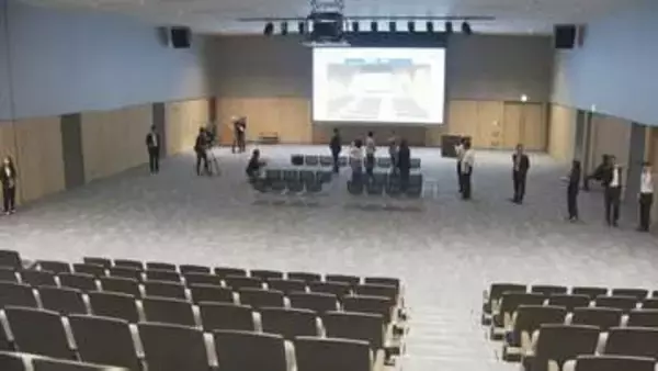 施設不足”解消へ期待　西京銀行新本社ビルのホール　行政や経済界向け内覧会　山口・周南
