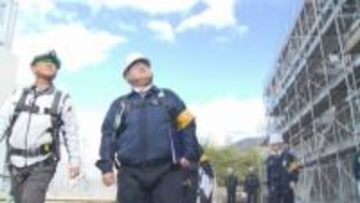 災害なしで新しい年を　建設現場の安全パトロール　山口