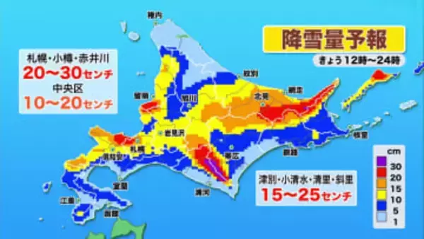 【北海道の天気 11日(木)】午後も大雪・吹雪…交通障害に注意！あすにかけて札幌圏に活発な雪雲…1日で最大50センチの予想も
