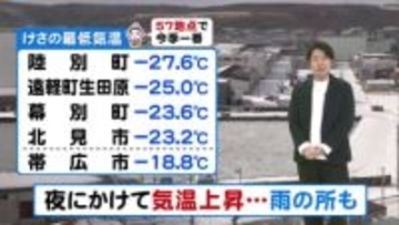 【北海道の天気 7日(水)】陸別町で-27.6℃…冷え込み強まるも夜にかけて気温上昇！着雪停電に注意　３連休は荒天予想も