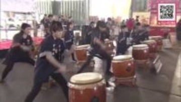 「ゆうばり寒太郎まつり」7歳から60代までの打ち手が迫力ある「夕張太鼓」を披露…来場者で大にぎわい_夕張名物のひとつ「シナモンドーナツ」などが当たる抽選会も予定〈北海道夕張市〉