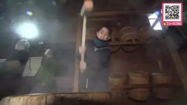 【新年に向けて力いっぱい餅つき】北海道開拓の村で家族連れが挑戦！30キロ以上の餅づくり「弾力があっておいしい」施設内に鏡餅として展示へ〈北海道札幌市〉