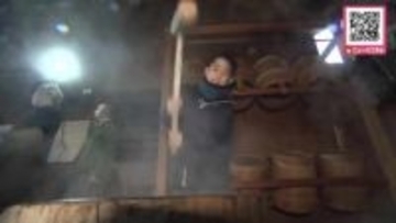 【新年に向けて力いっぱい餅つき】北海道開拓の村で家族連れが挑戦！30キロ以上の餅づくり「弾力があっておいしい」施設内に鏡餅として展示へ〈北海道札幌市〉