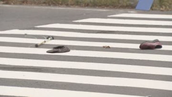 交差点付近で人はねる