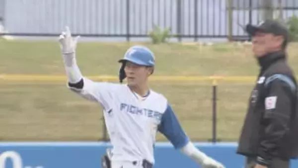 【ファイターズ】ミレニアム世代コンビが仲良く連打でビタっと2得点　東北楽天ゴールデンイーグルスと練習試合