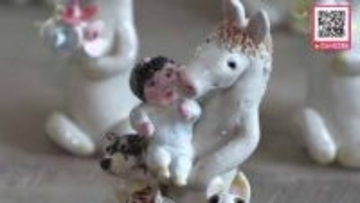 赤ちゃんを抱き上げるウマに、こけしを抱えるウマ“魅力あふれる豊かな表情”に気持ちもほっこり_北海道登別市の窯元「健千窯」夫婦で2026年の干支の置物づくり