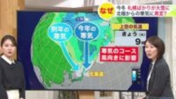 【なぜ札幌ばかり大雪に？】積雪が平年の1.5倍…札幌や小樽で大雪続く 北極から"産地直送"の寒気が直撃 今季の大雪のメカニズムを気象予報士・菅井さんが解説＜北海道＞
