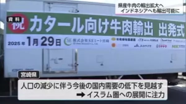 宮崎県産牛肉のイスラム圏への輸出拡大　インドネシアが輸出認定