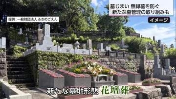 増加する墓じまいと無縁墓 宮崎市の団体が墓の保全サービスや花壇葬の取り組み