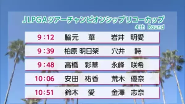 ＪＬＰＧＡツアー選手権リコー杯３日目　トッププロがギャラリーを魅了