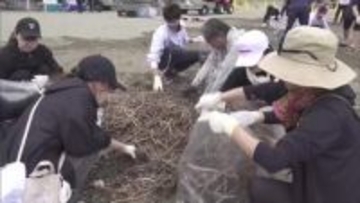 裸足で歩ける砂浜を　日南市の大堂津海水浴場でビーチクリーン活動