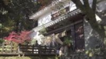 珍しい正月飾りに観光客も注目　日南市飫肥城のしめなわ＆門松飾り付け