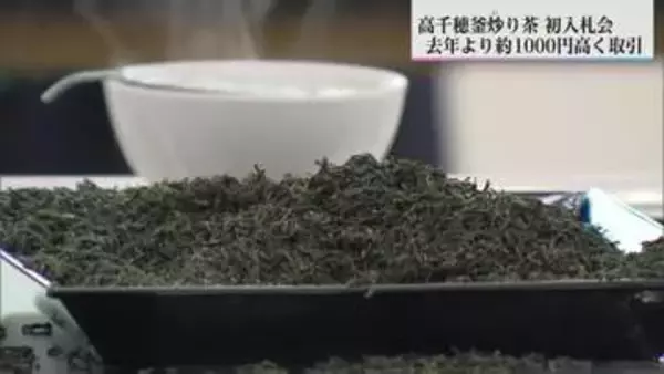 過去8年で最高値！「高千穂釜炒り茶」の初入札会