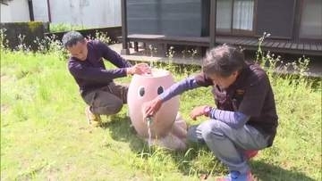 水道週間に奉仕作業　日南管工事協同組合青年部　公園の手洗い場などを点検・修理