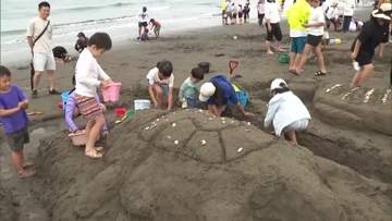 工夫凝らし作品作り　砂の造形コンクール