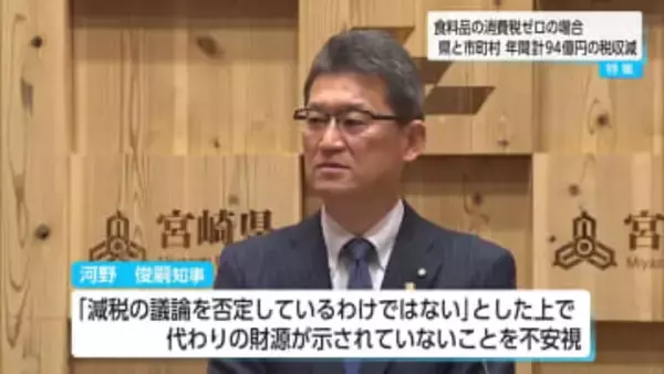 消費税減税でどうなる地方の財政　消費税にかわる財源　河野知事「どこで見つけられるんだろう」