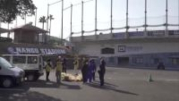 埼玉西武ライオンズのキャンプ地　日南市南郷町で駅や球場の清掃活動