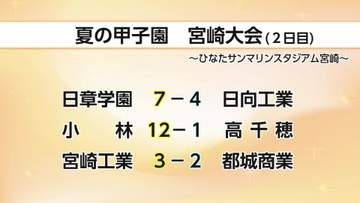夏の甲子園宮崎大会　２日目の結果
